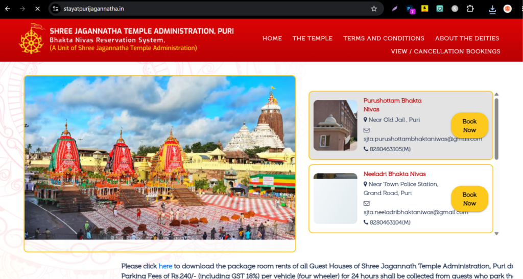Stay in Puri Rath Yatra
