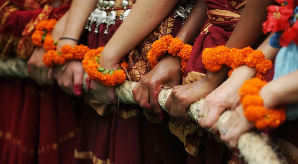 pulling rope in rath yatra